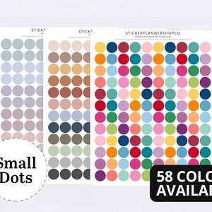 Transparent Small Dot Planner Stickers - 110 Stickers - Mini dot stickers  - Use in any planner