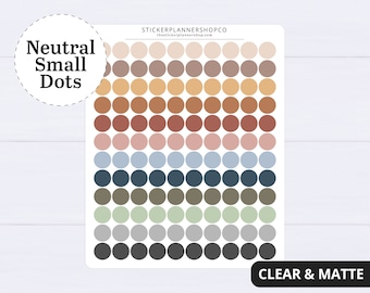 Gender Neutral Small Dot Planner Stickers - 120 Stickers - Mini dot stickers - Erin Condren Planner Stickers