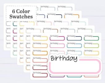 Pegatinas para planificador de cumpleaños - 24 pegatinas
