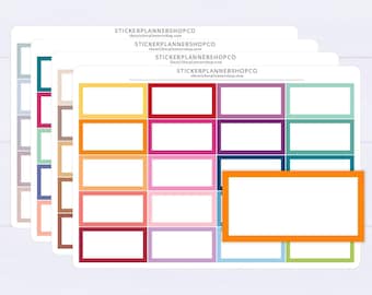 1/3 Box Planner Planner Stickers - 20 Stickers - erin condren planner sticker vertical -  erin condren planner stickers horizontal