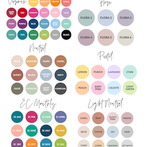 a poster with different colors of paint