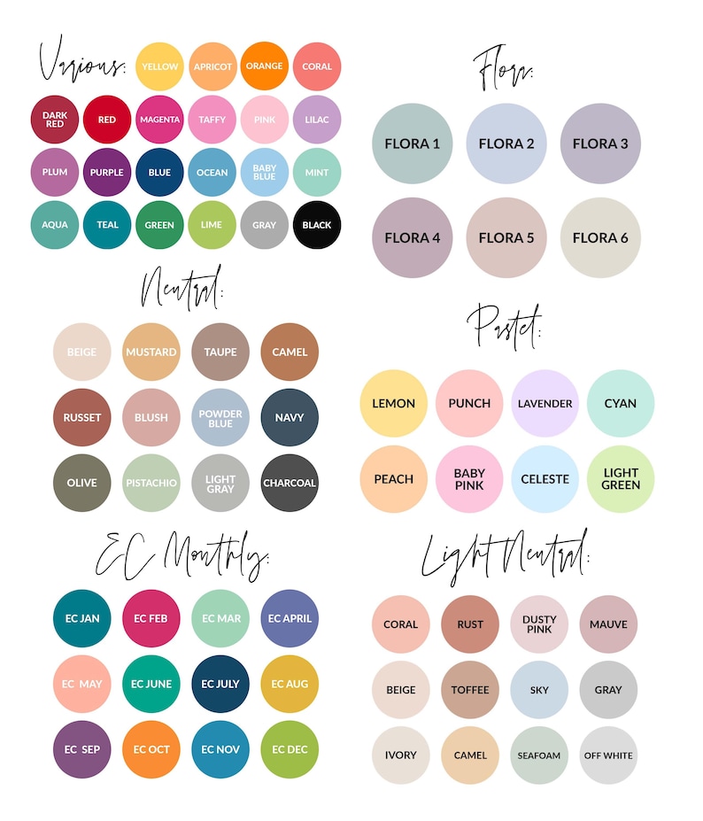 a poster with different colors of paint