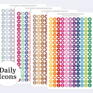 Functional Daily Dot Icon Stickers - 198 Stickers