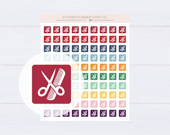 Haircut Icon Planner Sticker - 90 Stickers