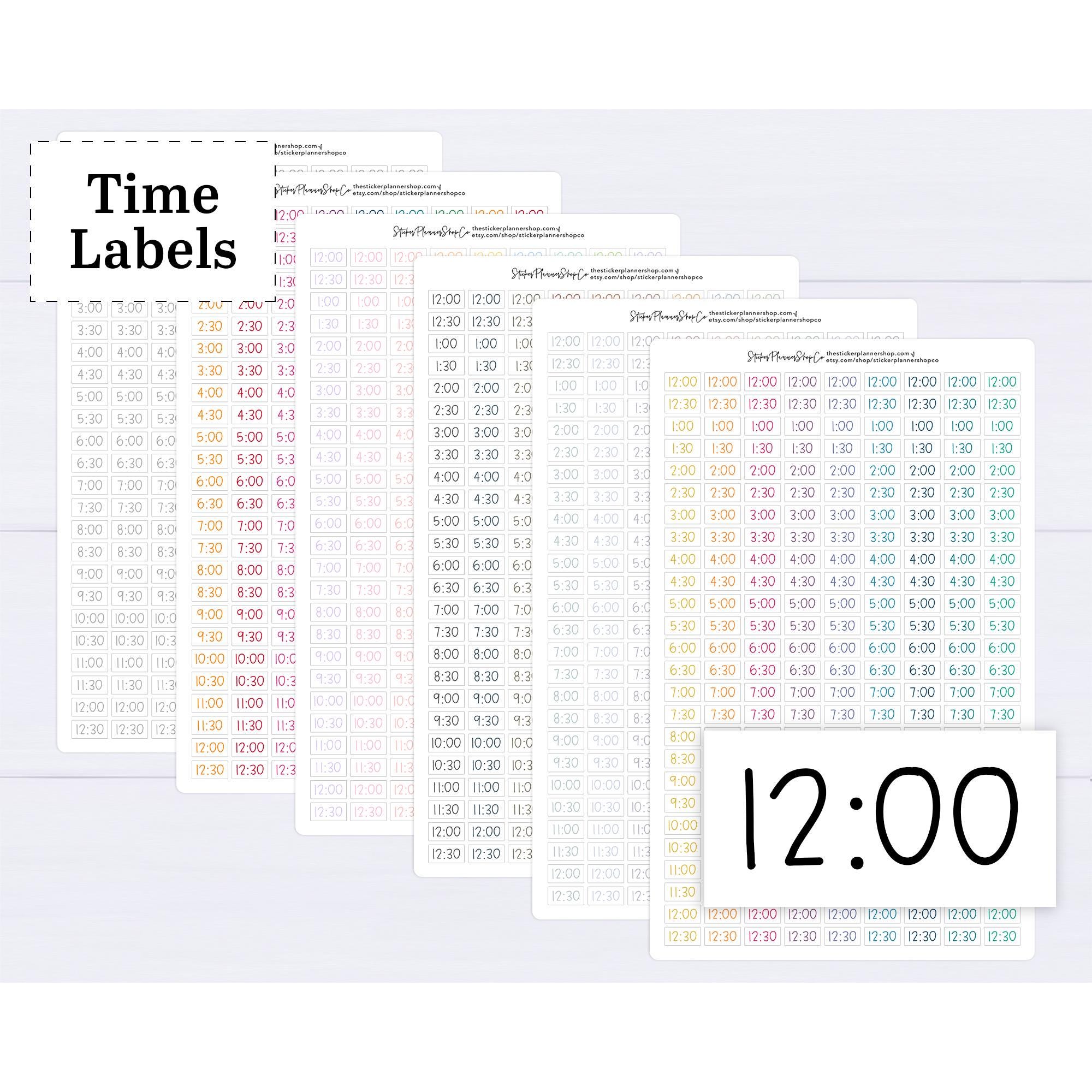 Timeless Tim Sticker Time Stickers, Timestamp Stickers - 234 Stickers - Etsy