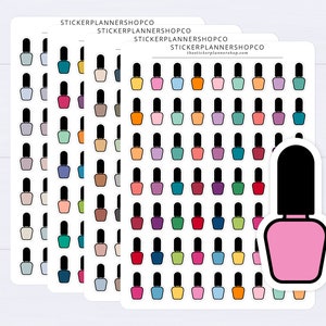 Nail Polish Planner Stickers - 108 Stickers - Erin Condren Planner Stickers