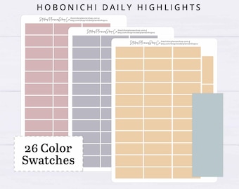 Clear Hobonichi Weeks Daily Highlights, hobonichi accessories, hobonichi cousin stickers, hobonichi stickers for weeks
