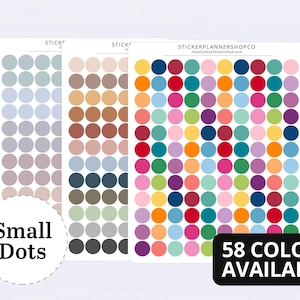 Small Dot Planner Stickers - 110 Stickers - Mini dot stickers - Erin Condren Planner Sticker Horizontal - Erin Condren Planner Stickers