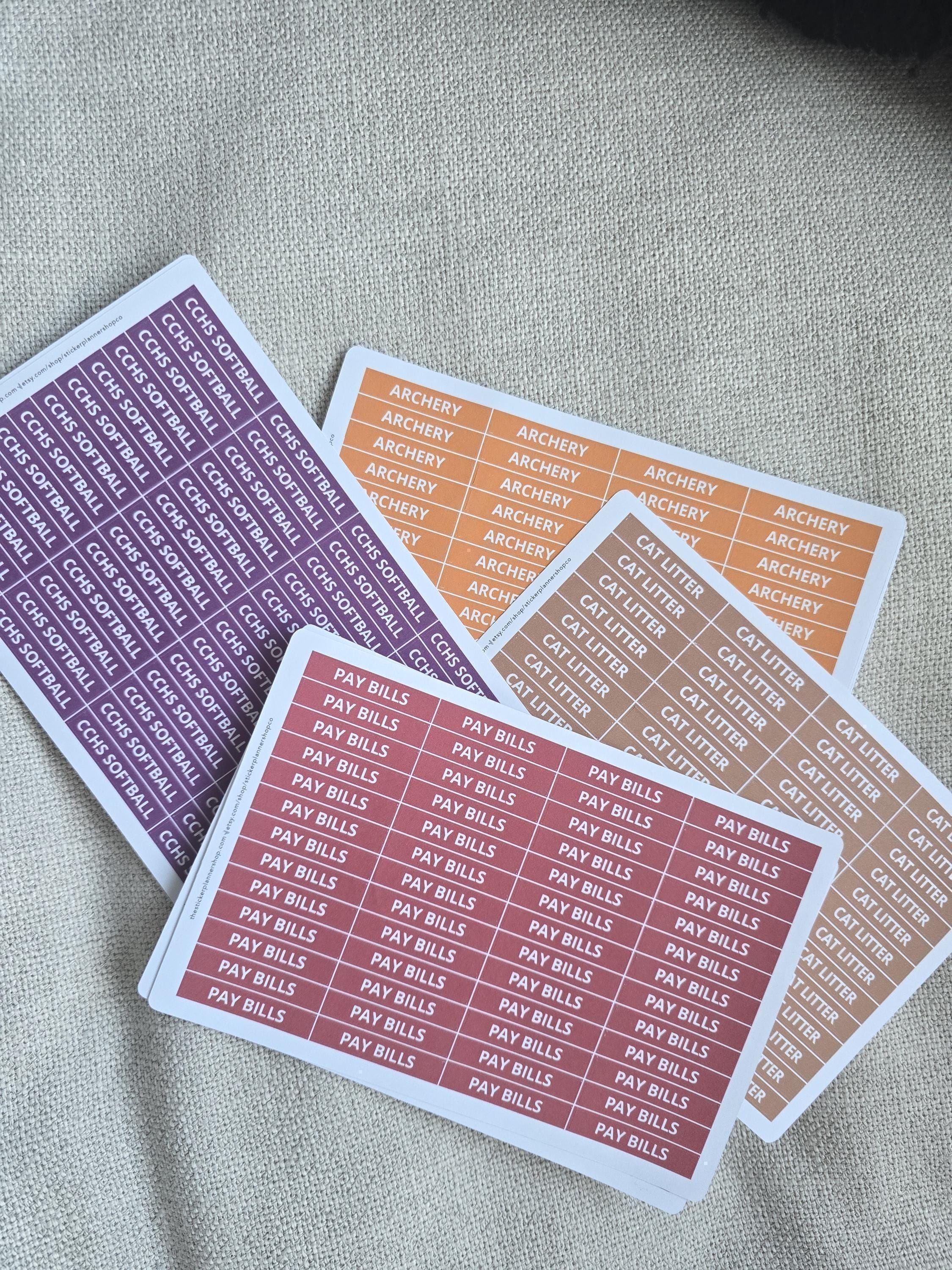 Headcount Sticker Custom Header Planner Sticker - 40 Stickers - I Will Print Stickers of ...