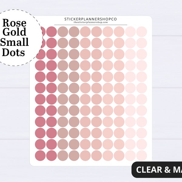 Mini Gold Dots Stickers Etsy