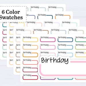 Birthday planner Stickers - 24 Stickers
