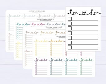Pegatinas para la lista de verificación de la media caja - 8 pegatinas