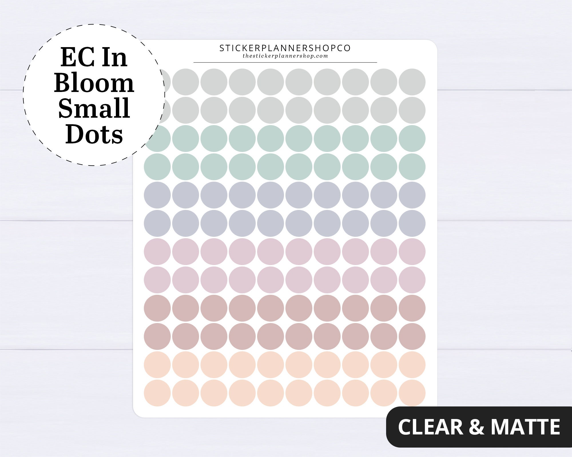Transparent Erin Condren Small Dot Bloom Stickers - Etsy Australia