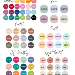 a poster with different colors of paint