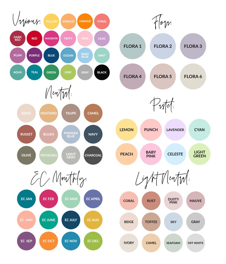 a poster with different colors of paint