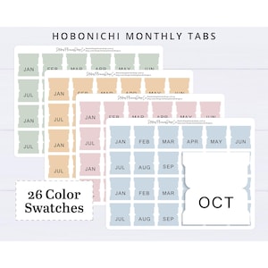 Hobonichi Monthly Tabs - Index Tabs - hobonichi tabs - hobonichi accessories - hobonichi weeks cover - hobonichi cousin