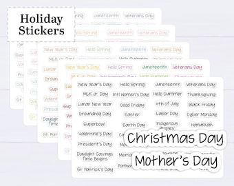 US Holiday Planner Stickers - 35 stickers