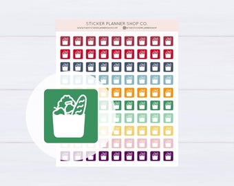 Groceries Icon Planner Stickers