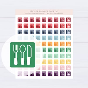Cutlery Icon Planner Stickers