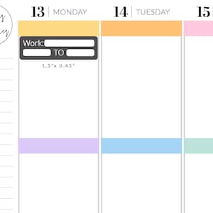 Plannerstickers werkschemalabel: 32 stickers afbeelding 3