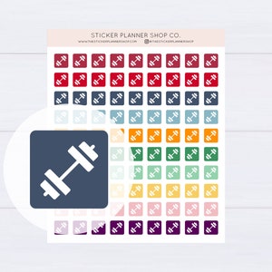 Dumbbell Icon Planner Stickers