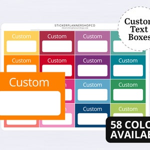 Custom label  planner sticker - 16 Stickers - I will print stickers of any word that you choose - 1 word per sheet