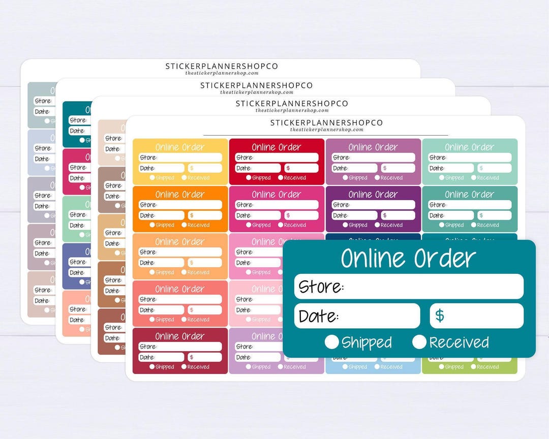 Online Order Tracker Stickers - 20 Stickers - Etsy