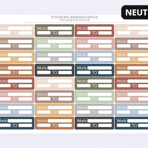 Plannerstickers werkschemalabel: 32 stickers afbeelding 6