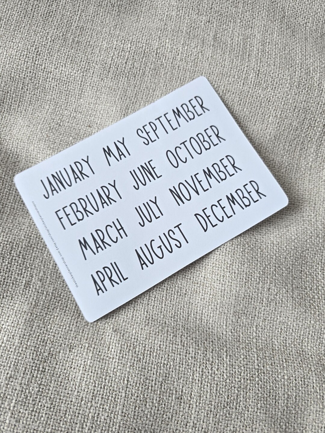 Black Monthly Header Stickers - Months of the Year Sticker Sheet - Etsy