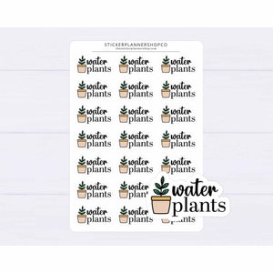 Water Plants Planner Stickers - 21 Stickers