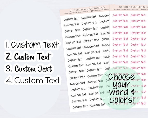 Clear Transparent Custom Text Stickers I Will Print Stickers | Etsy