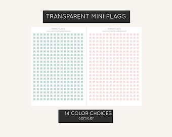 Transparent Mini Flag Planner Stickers - 0.15" x0.15" - 300 Sticker Dots Per Sheet