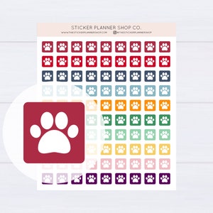 Paw Icon Planner Stickers