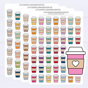 Coffee Planner Sticker - 49 Stickers