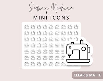 Sewing Machine Mini Icon stickers - 63 Stickers