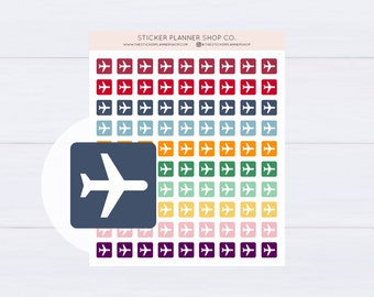 Pegatinas para planificador con iconos de aviones