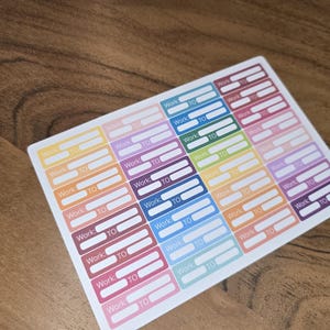 Plannerstickers werkschemalabel: 32 stickers afbeelding 10