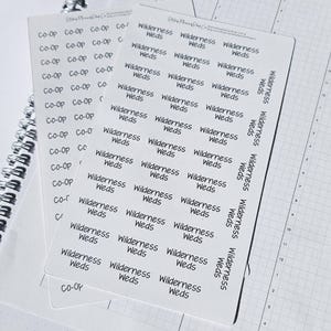 Stickers texte personnalisés - feuille d'autocollants personnalisée - J'imprimerai des autocollants de n'importe quel mot/expression de votre choix - 1 mot/expression par feuille #CT01