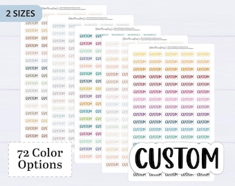 Custom Text Sticker Sheet - #CT07