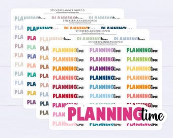 Planning Time Planner Stickers - 27 Stickers - Erin Condren Planner Stickers - Script Planner Stickers - Text Planner Stickers