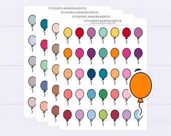 Balloon Planner Sticker - 45 Stickers