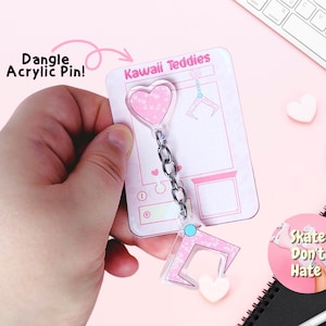 Kawaii Klauen baumeln Acryl Pin, niedlichen Klauen Maschinen Pin, baumeln Pins, bewegliche Klauen Pin, Glitter Pin sammelbar, Kawaii Klauen Pin Sammlung