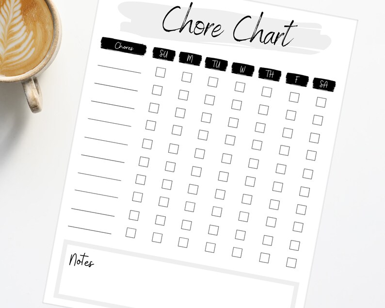 Printable Roommate Chore Chart / Adult Chore Chart / Family - Etsy