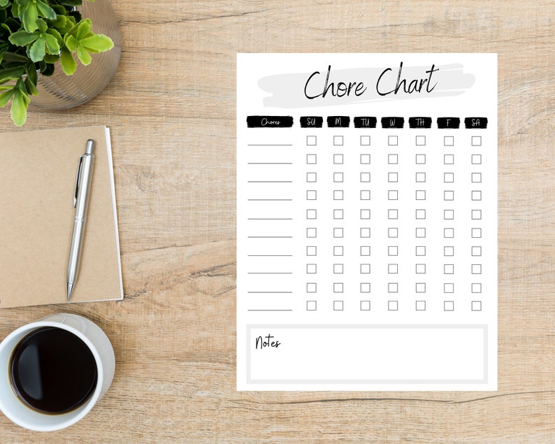 Printable Roommate Chore Chart / Adult Chore Chart / Family - Etsy