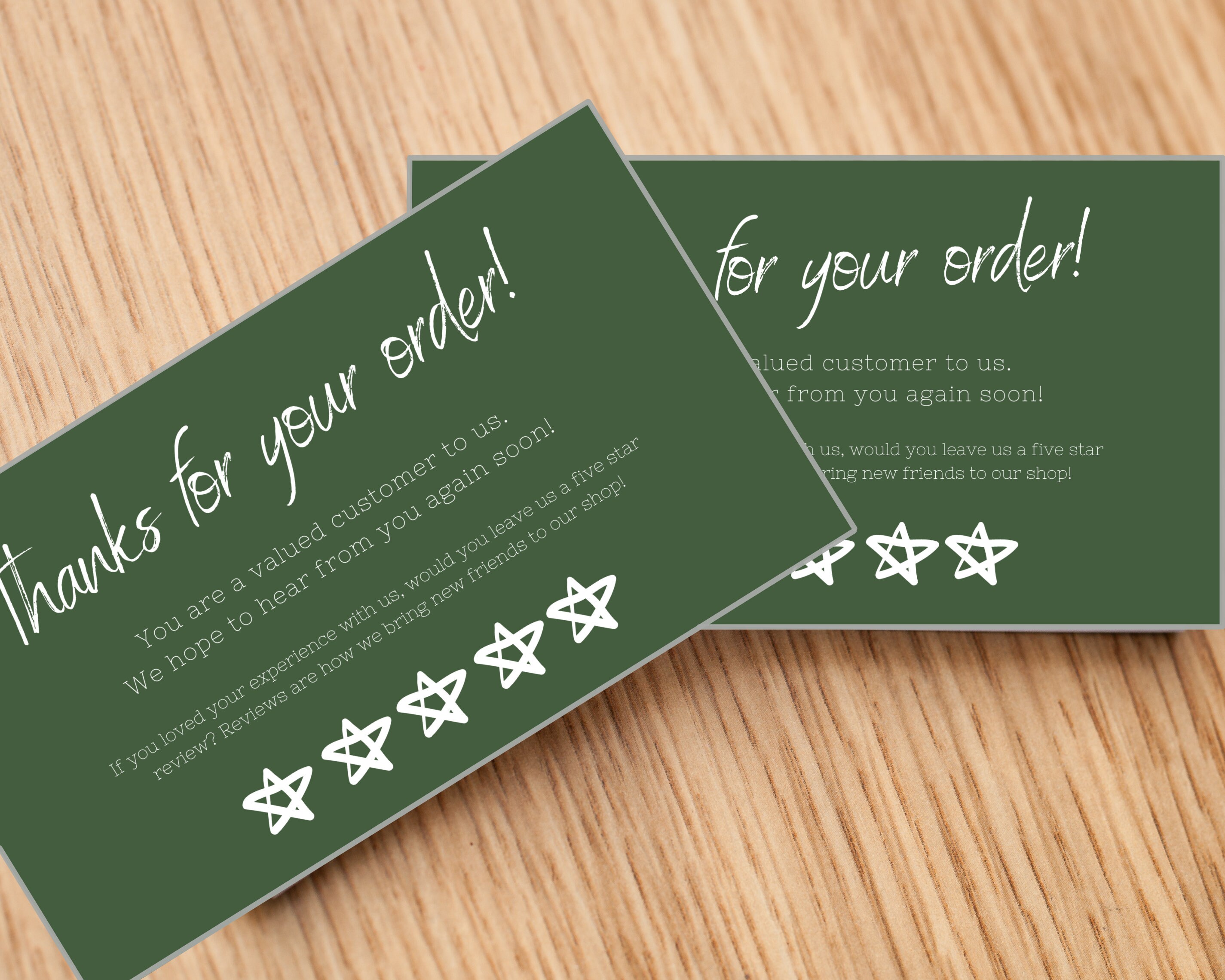 Thank You for Your Order Card Leave a Review Card Printable - Etsy