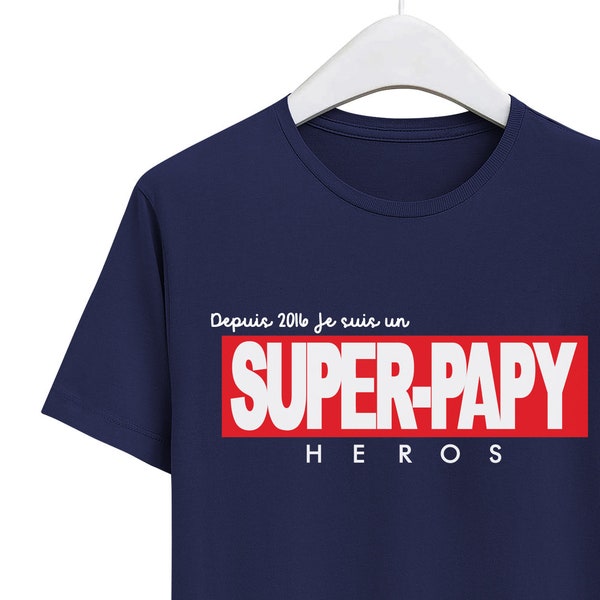 T-shirt super papy personnalisé