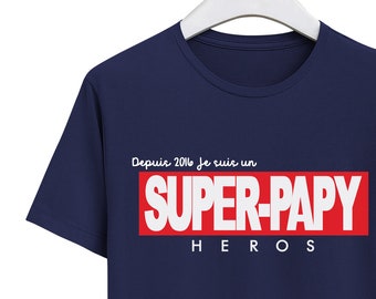 T-shirt super papy personnalisé