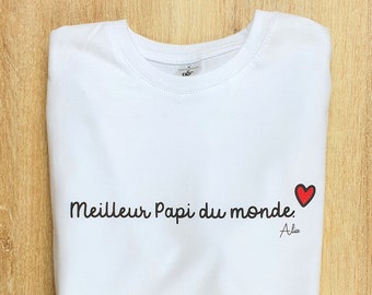 T-shirt meilleur papi du monde /  Fête des grands pères