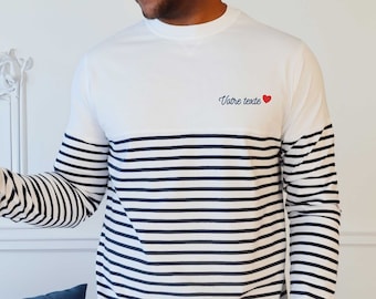Long sleeve sailor t-shirt / Valentine's Day gift / Customizable sailor shirt / sailor couple