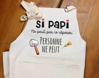 Personalized Papi apron, apron if grandpa can't fix it, Grandpa gift, Handyman grandpa, Grandpa apron